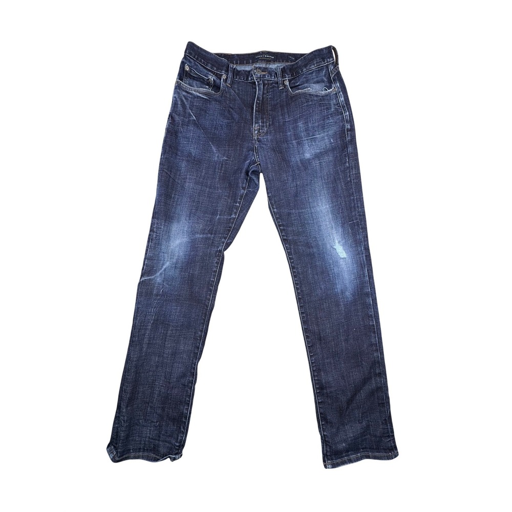 Lucky Brand 410 Athletic Slim Jeans Mens 32x32‎ Dark Wash Blue 7M12697 Hula